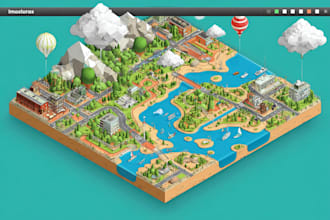 design amazing vector or isometric maps illustration
