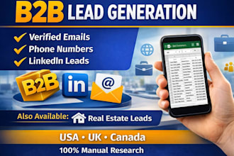 do b2b lead generation, linkedin leads and verified email list building