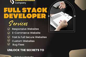 develop modern and responsive web app as a full stack developer