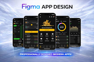 design mobile app screenshots, web app, ui ux application figma
