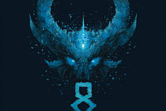 create a awesome rpg fantasy or sci fi logo for you