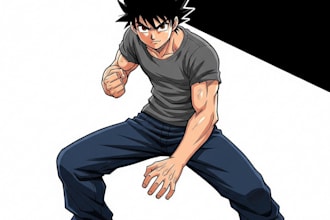 draw anime or cartoon illustration