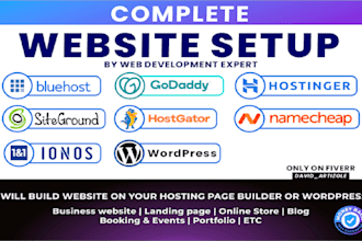 deisgn your website on godaddy hostinger ionos sitegroung or namecheap