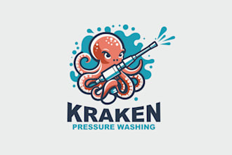 design pressure washing company logo
