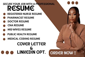 craft professional ats rn, cna, pharmacists, doctor resume and cover letter
