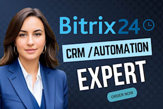 setup bitrix24 crm sales pipeline deal customer automation integration ai expert