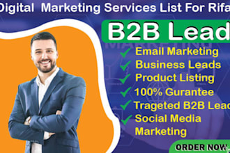 provide b2b leads, linkedin leads and contact lists