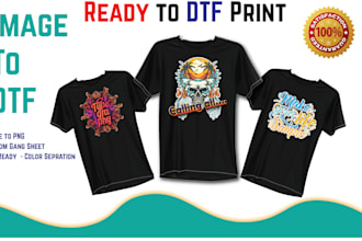 prepare image to dtf transfer for garments