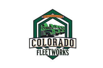 do monogram industrial vintage colorado fleet works logo