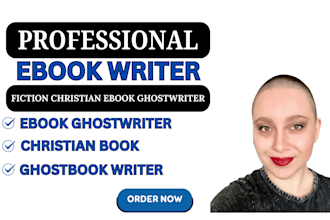 ghostwrite christian ebook, do formatting, book cover, write self help book