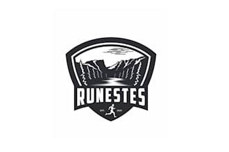 deign unique new trail running and backpacking logo