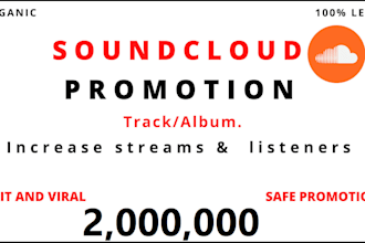 do spotify promotion, organic sound cloud promotion for music tracks