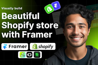 build framer ecommerce shopify website by framer commerce, shopiframe, frameship