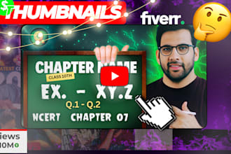 make high CTR lecture and one shot thumbnails for youtube