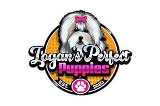 create wonderful and excellent puppy logo design