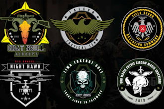 design army, military, circular, skull, tactical logo