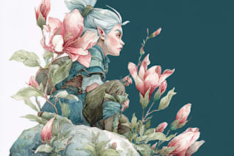 draw a custom botanical or floral watercolor illustration