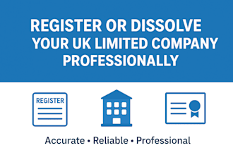 register or dissolve your UK limited company professionally