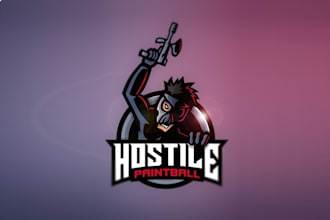 design wonderful fun paintball team logo for hostile