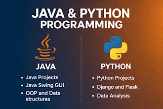 be python java developer for java python programming assignment