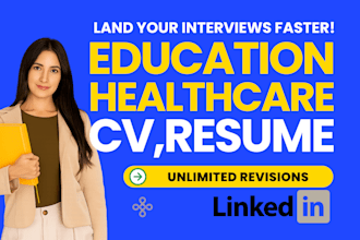 write ats teacher resume, academic cv, lecturer resume, healthcare resume