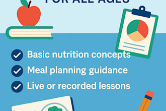 be your nutritionist for online consultation and tutoring