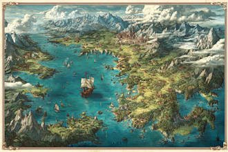 map fantasy map festival map illustration tourist