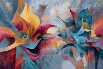 make magical abstract art, psychedelic, surrealism, cubism