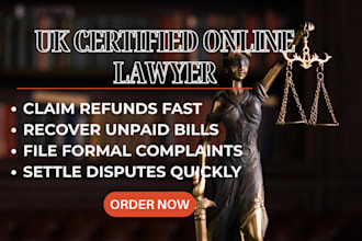 write legal letter to demand payment, resolve disputes, or request refund
