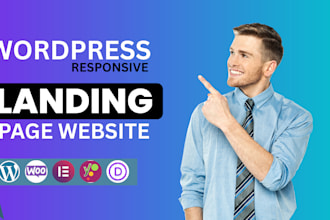 create a simple and modern one page wordpress business site or landing page