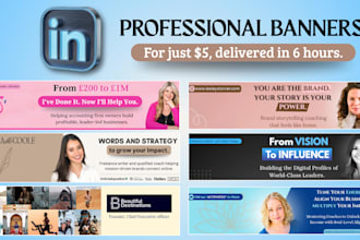 design professional linkedin banner and deliver in 12 hours