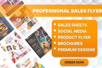 design sales flyer sales sheet brochure infographics executive summary