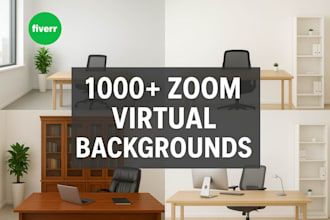 design zoom virtual background with your logo