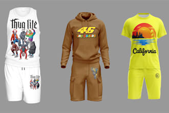 do tshirt hoodie tank top short set design for clothing line
