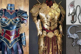 do 3d cosplay model 3d helmet 3d armor cosplay creation 3d mask 3d printing