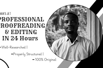 format, edit and proofread documents or slide in 24 hours