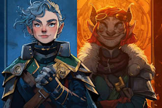 draw custom dnd character art for your cartoon style
