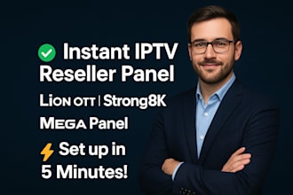 create best iptv reseller panel, trex ,lion ott, b1g mega ott, in 5 minutes