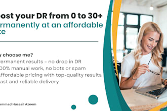 boost your DR from 0 to 30 permanently at affordable rate