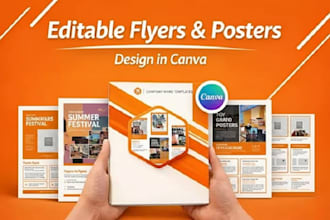design editable canva flyers and poster templates for you