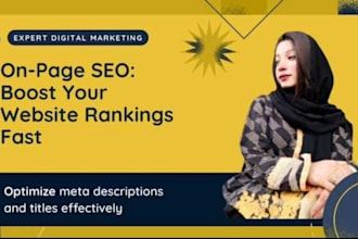 add the meta description and meta title for on page seo