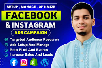 be your meta ads manager for fb and instagram ads specialist