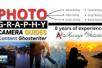 write a photography ebook guide, article, blogs, wildlife, camera, travel guide