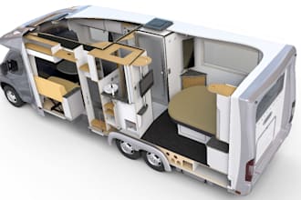 do 3d motorhome, car showroom and caravan