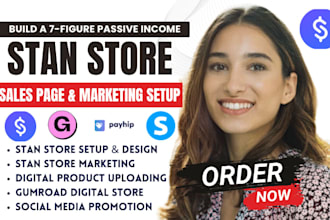 setup stan store, stan store marketing, stan store,  gumroad digital product