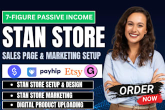 setup stan store, stan store marketing, stan store,  gumroad digital product