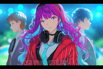 draw manga character design, fan art, manga art