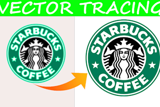 vectorize and redraw your logo or image