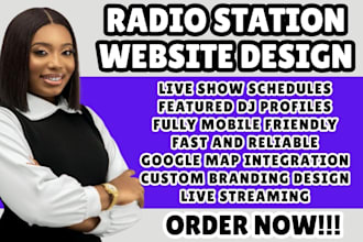 design radio website station website broadcast website dj website music website
