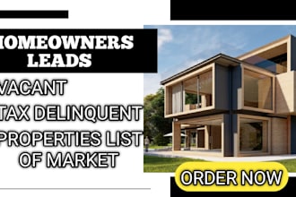 updated new homeowners leads tax delinquent vacant properties list off market